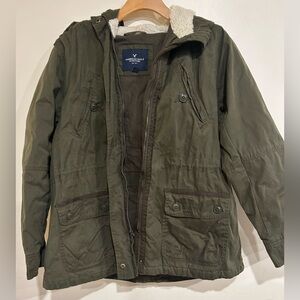 NWT American Eagle Utility Military Twilight Sherpa Jacket XL Grunge Bella Swan